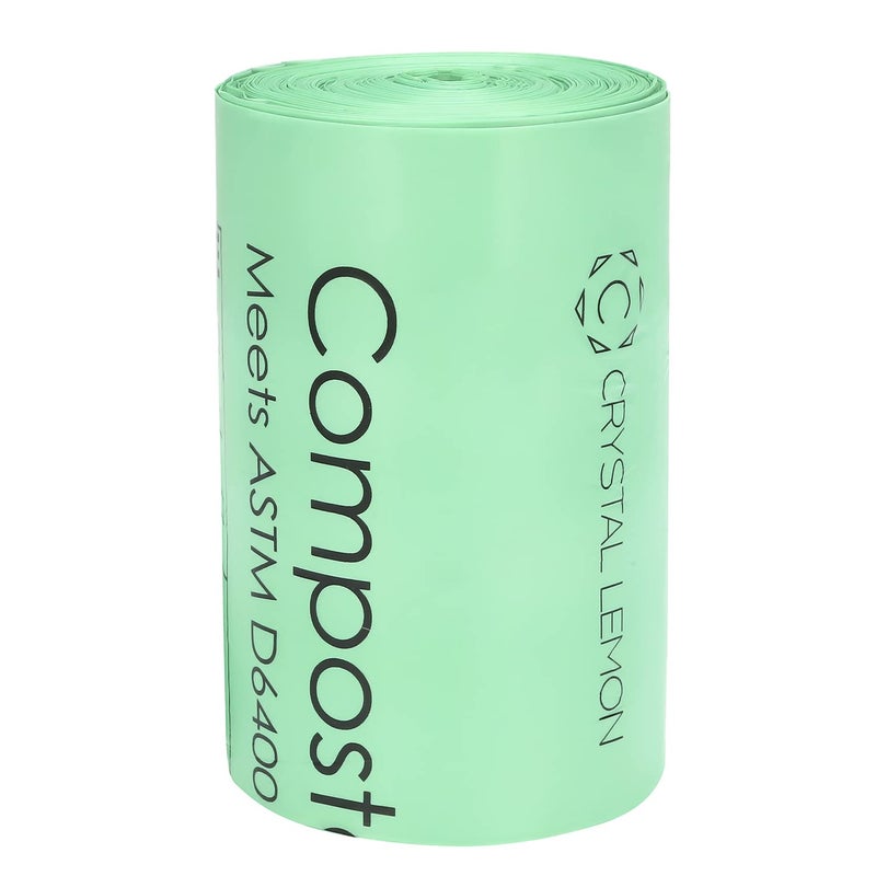 C Crystal Lemon 50 Counts Compostable Trash Bags, 6 Gallon Heavy Duty Trash Bags and Kitchen Garbage Bags - Image 4